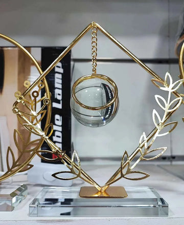 Metal Crystal Decor Piece