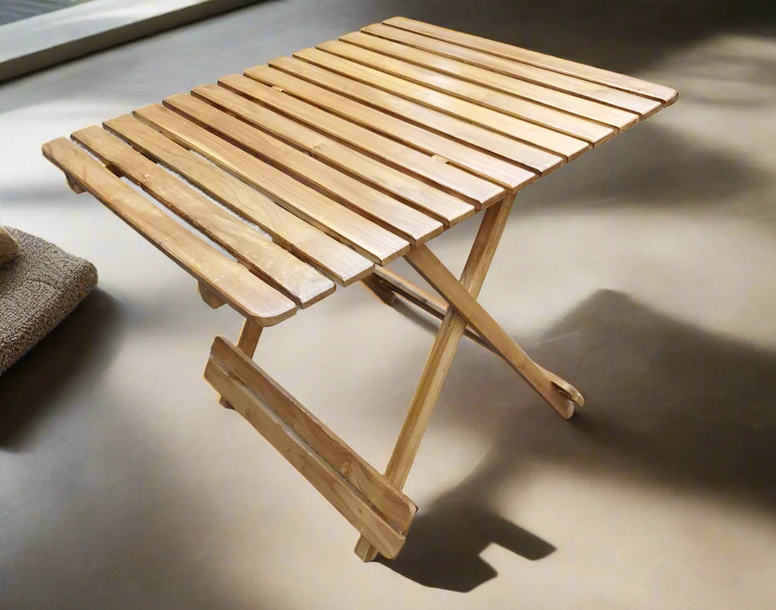 Foldable Beach Wood Coffee Table (Living Room Outdoor )